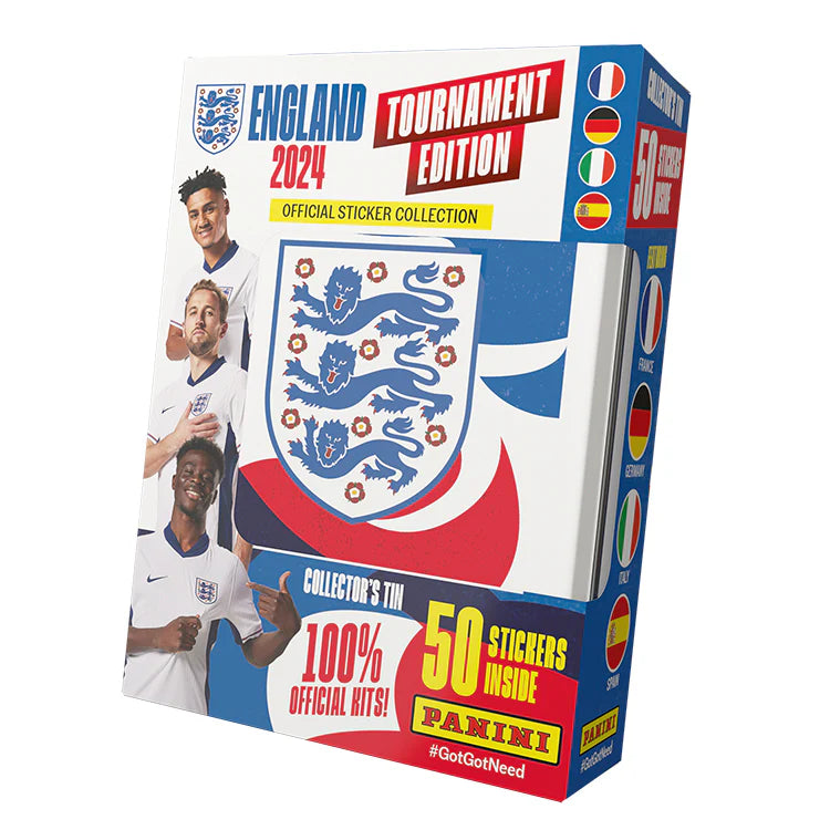 England 2024 Tournament Edition Sticker Collection Pocket Tin