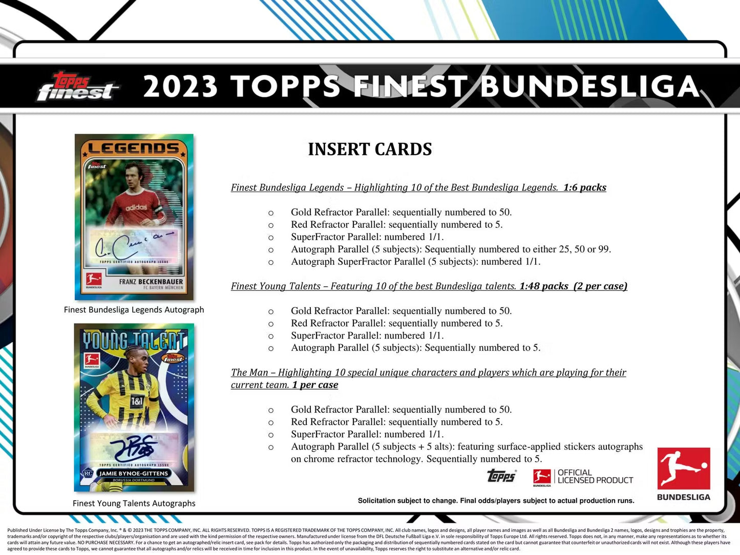 Topps 22/23 Finest Bundesliga Soccer Hobby Box
