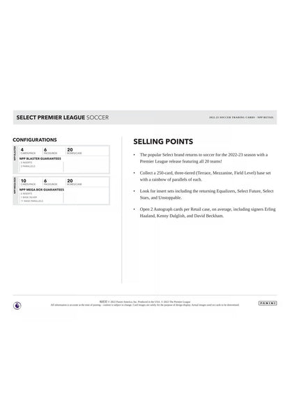 Panini Select Premier League EPL 2022/23 Soccer Mega Box