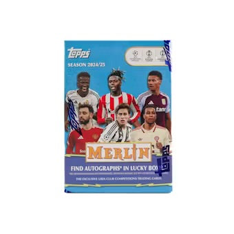 2024/25 Topps Chrome Merlin UEFA Club Competitions Soccer 7-Pack Blaster Box