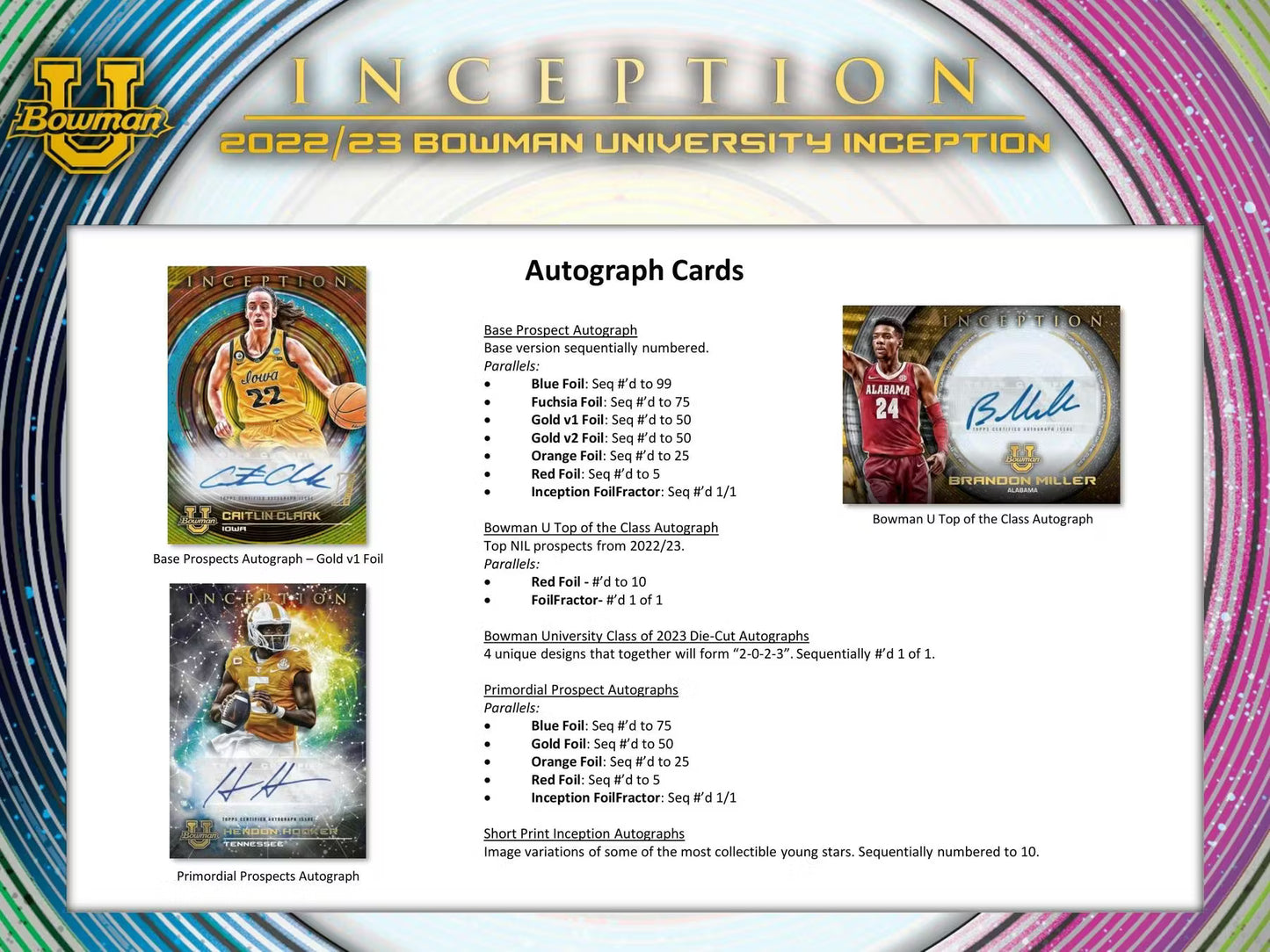 Topps Bowman University Inception 2022/23 Hobby Box