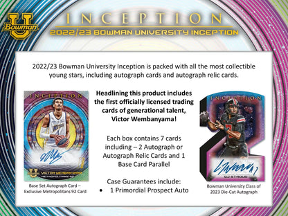 Topps Bowman University Inception 2022/23 Hobby Box