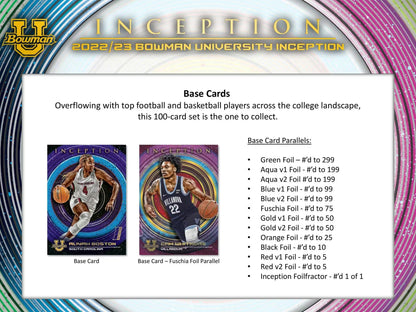 Topps Bowman University Inception 2022/23 Hobby Box