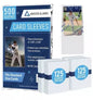 Card sleeves packaging with baseball player images on a white background